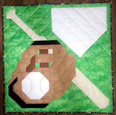 Baseball Quilt Pattern in 3 sizes, instant download PDF