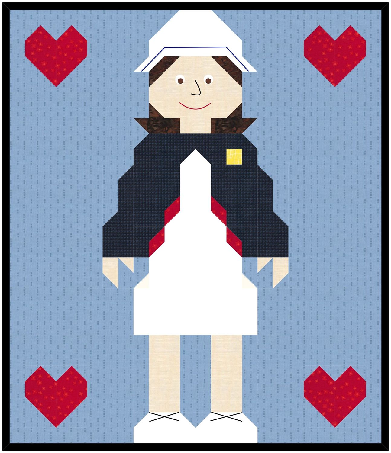Nurse Quilt Pattern, with 3 Sizes, digital download PDF