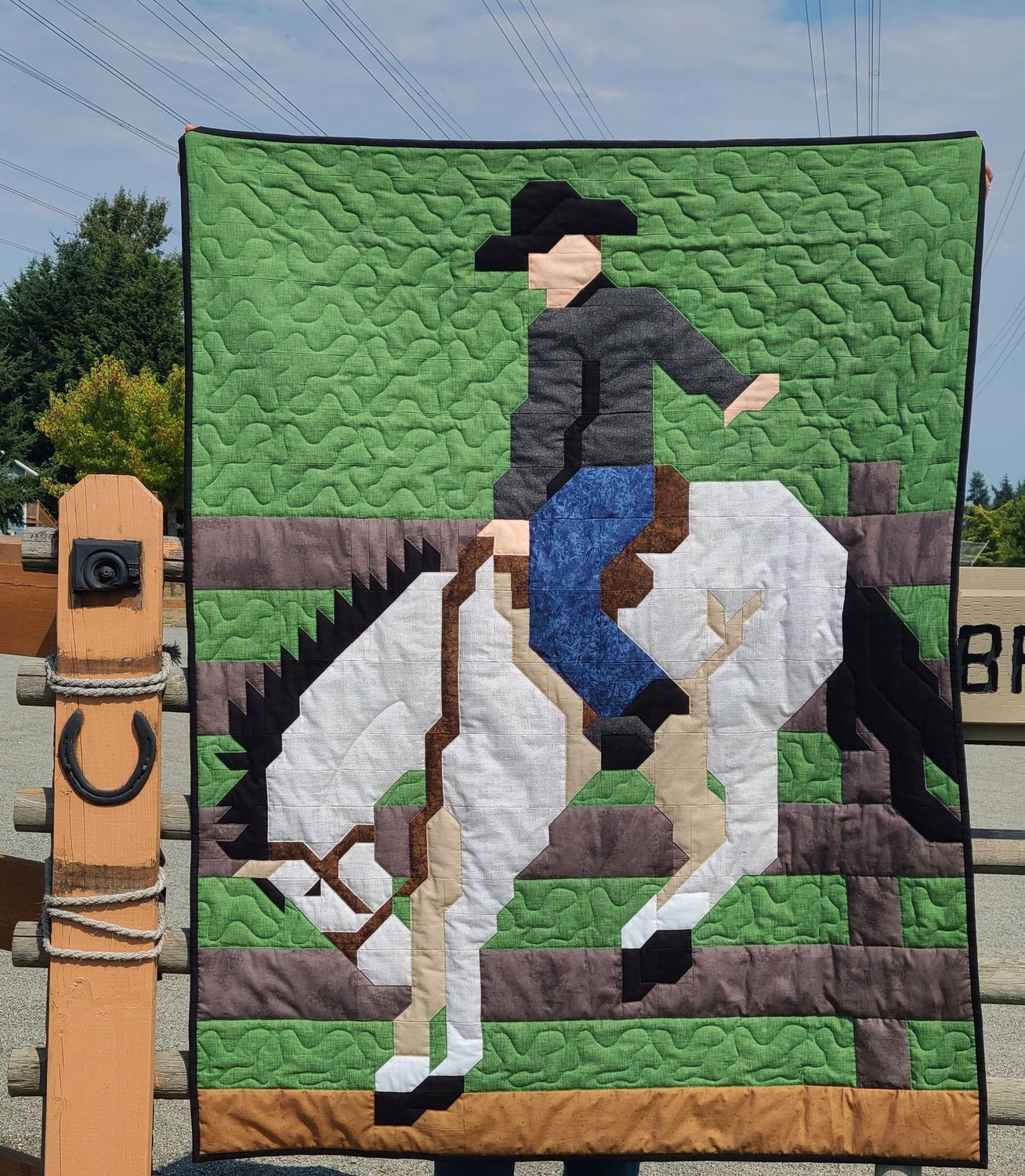 Bronc Rider Quilt Pattern: 2 Sizes