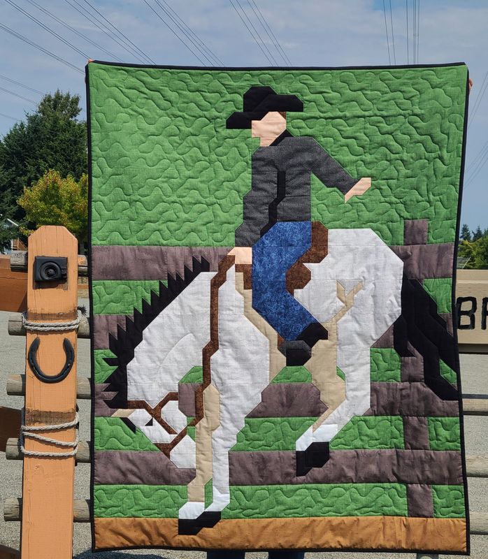 Bronc Rider Quilt Pattern: 2 Sizes