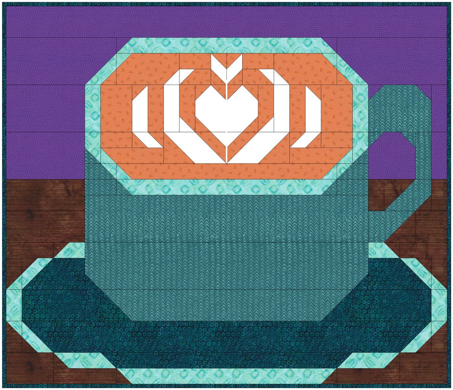 Coffee Mug Quilt Pattern, 3 sizes, instant download PDF Coffee Mug Quilt Pattern, 3 sizes, instant download PDF