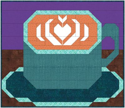 Coffee Mug Quilt Pattern, 3 sizes, instant download PDF Coffee Mug Quilt Pattern, 3 sizes, instant download PDF