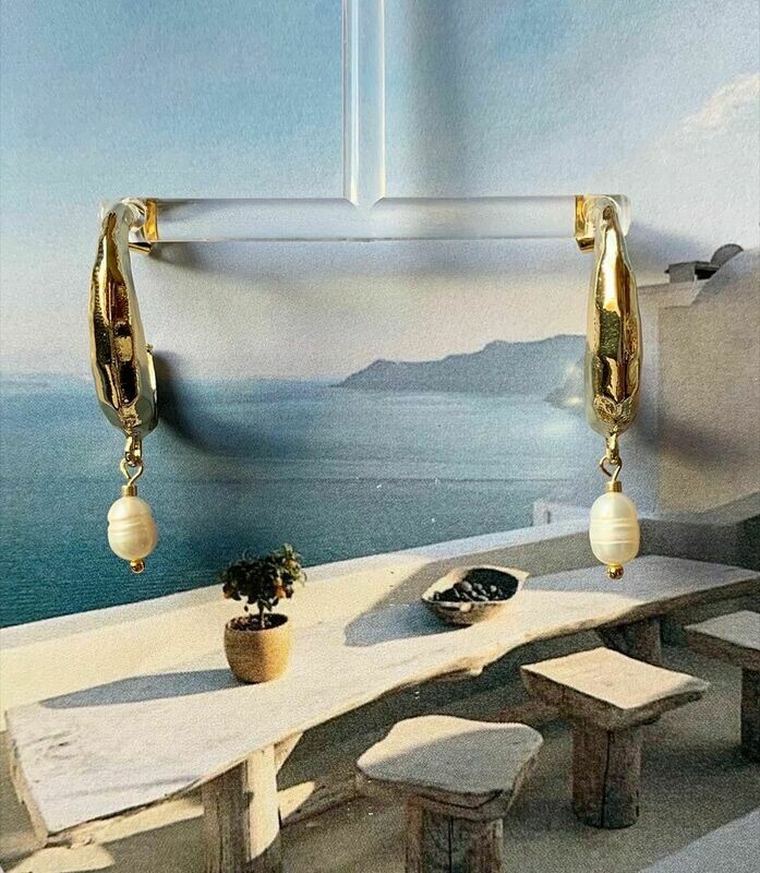 Open ringen met zoetwaterparels