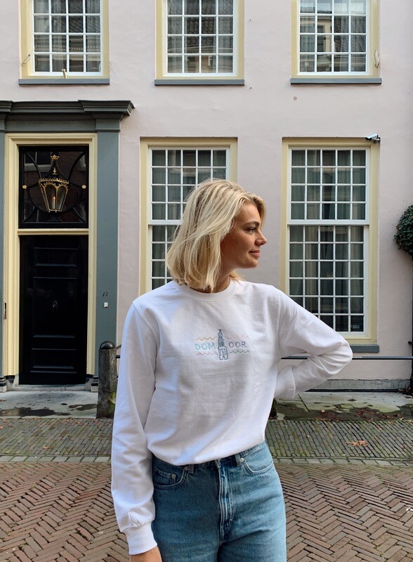 Sweater met geborduurd logo (unisex)