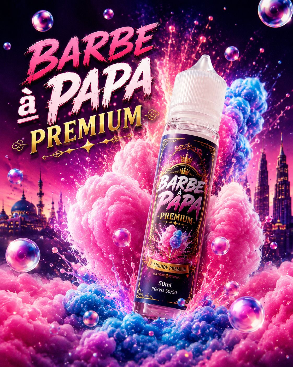 E-liquide Barbe à Papa Premium 50 ml