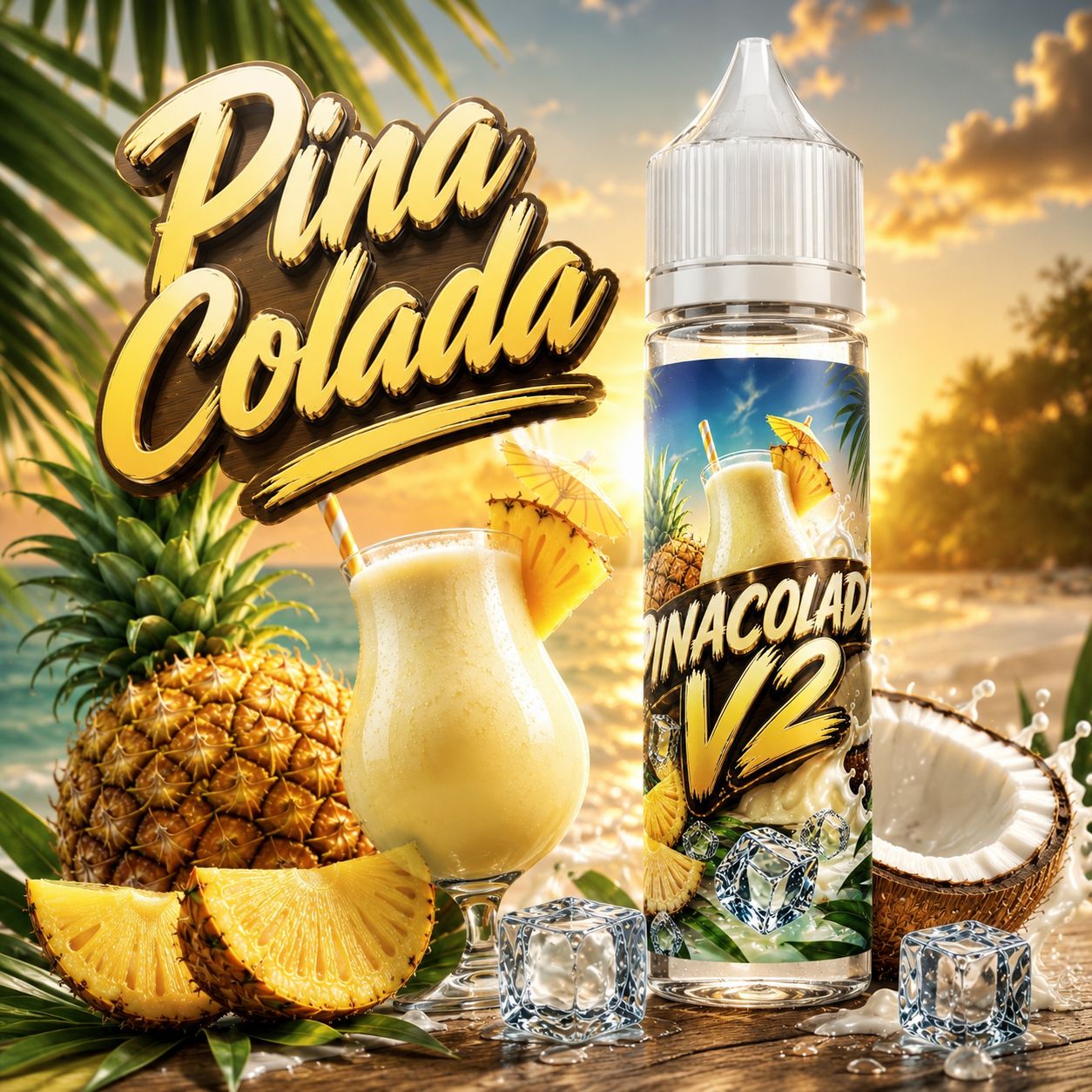 Piña Colada V2 – E-liquide 50 ml | Ananas, noix de coco et fraîcheur