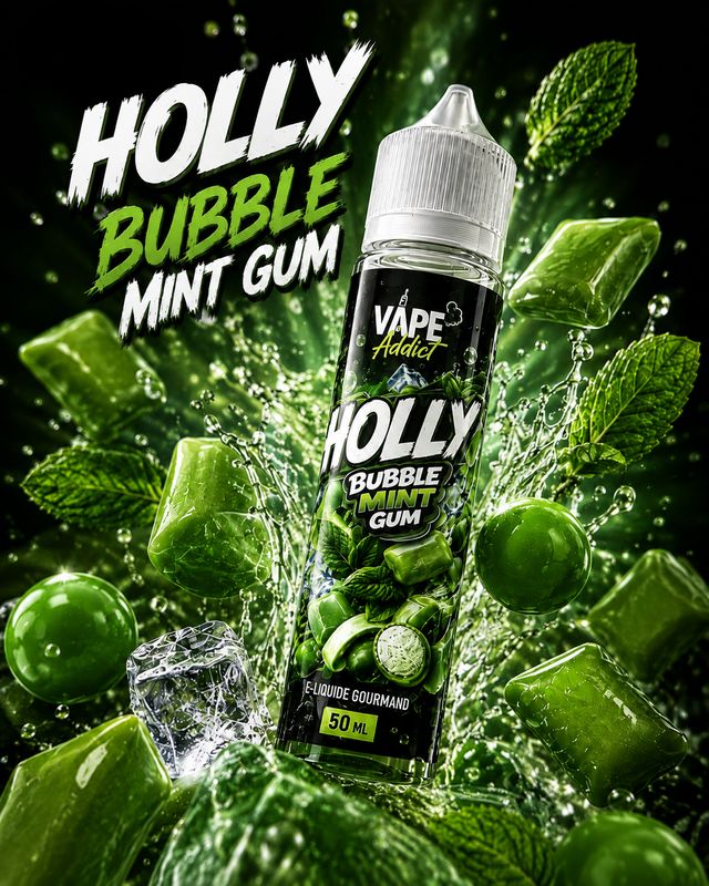 Holly Bubble Mint Gum par Vape Addict Juice