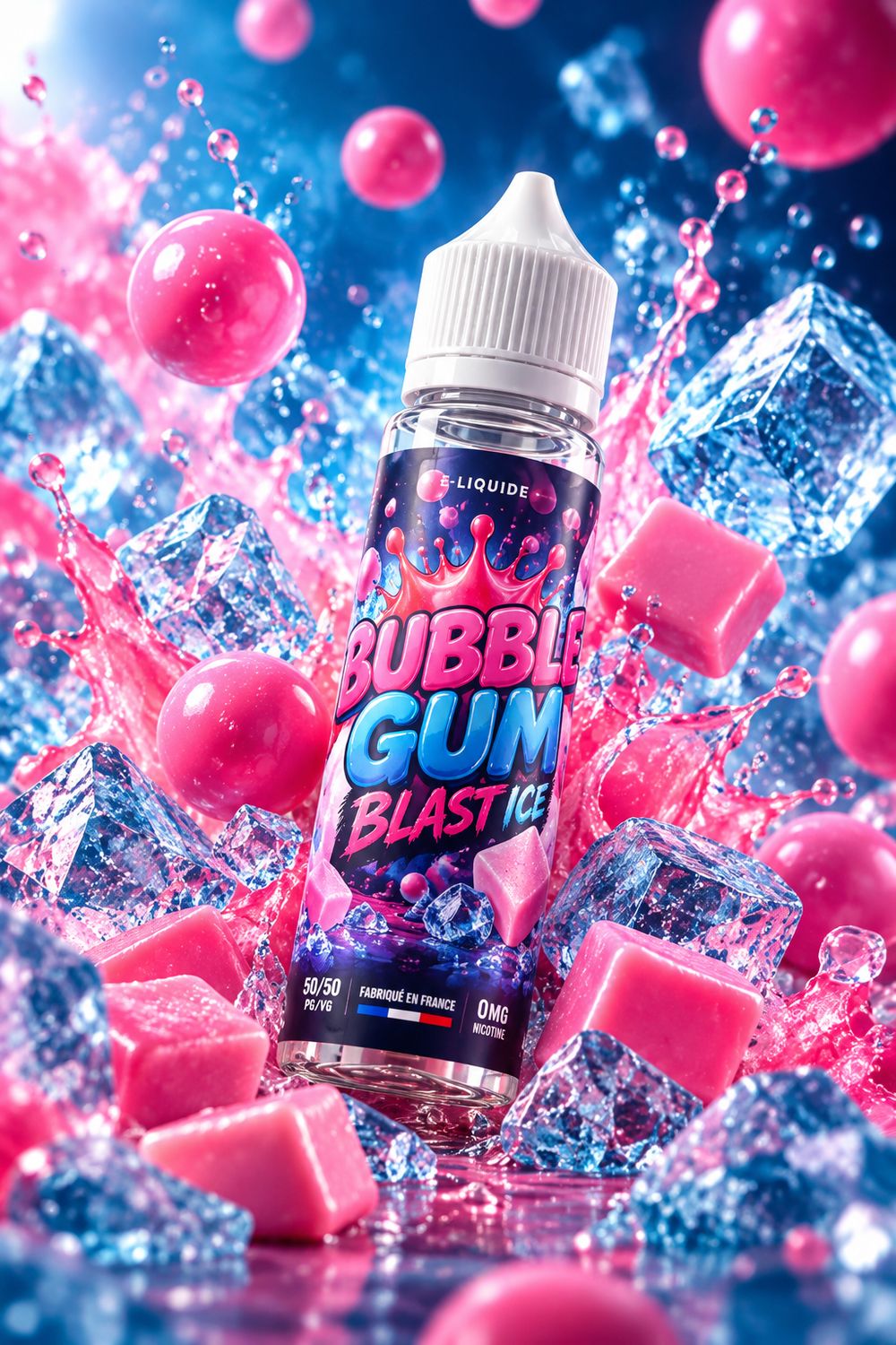 Bubble Gum Blast Ice – Vape Addict Juice – 50 ml