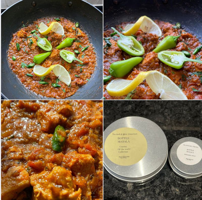 Bottle masala with finishing spice refill pack