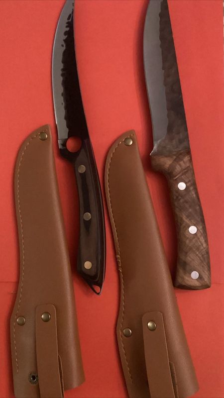 Serbian twin knife set with FREE sharpener.