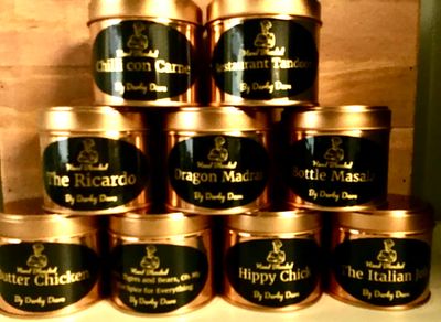 The full Monty selection 9 spices in fabulous gold tins.