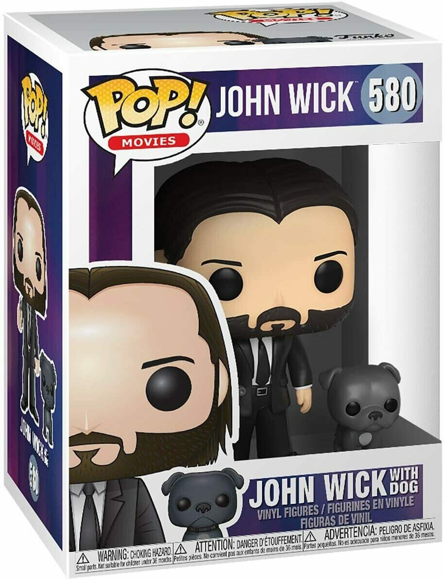 Funko Pop! John Wick con Perro #580 (detalle en caja)