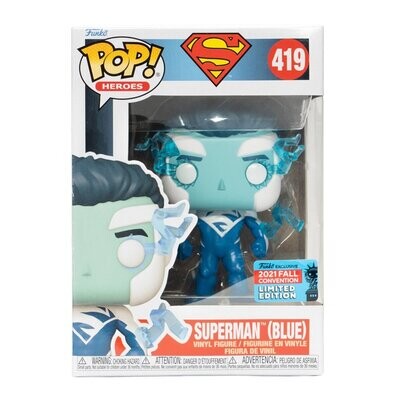 Funko Pop! Superman Blue #419 - Fall Convention 2021
