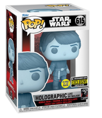 Funko Pop! Holographic Luke Skywalker #615 - GITD Star Wars