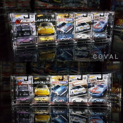 HRC-501 Acrylic Display Case for 5 x 1 Carded RLC and Mainline Hot Wheels