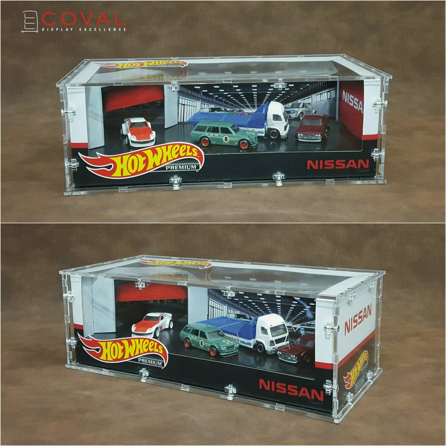HBS-101 Acrylic Display Case Hot Wheels for Small Premium Diorama Box Set