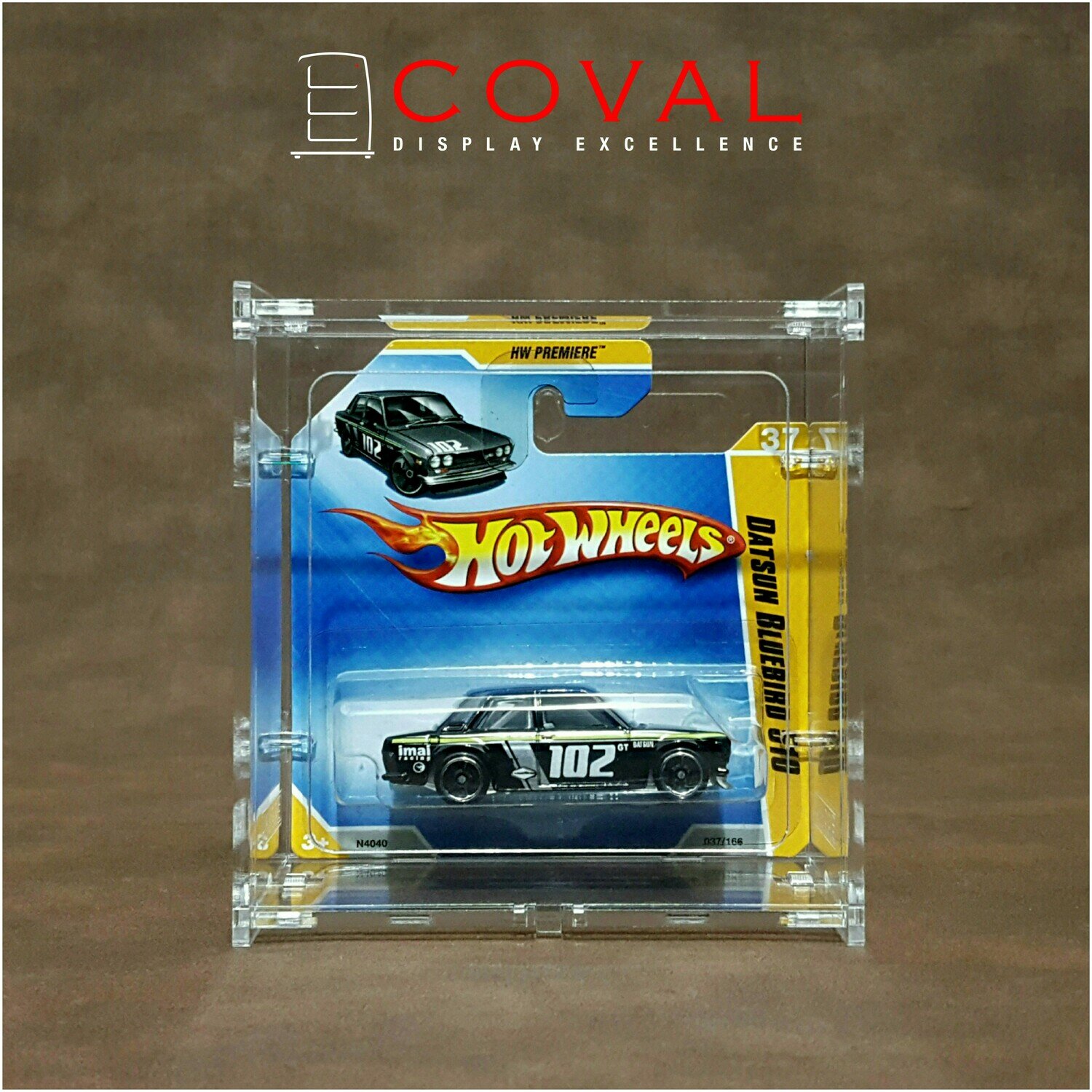COVAL HDS-101 Acrylic Display Case for Single Short Carded Hot Wheels with  Front Vertical Door