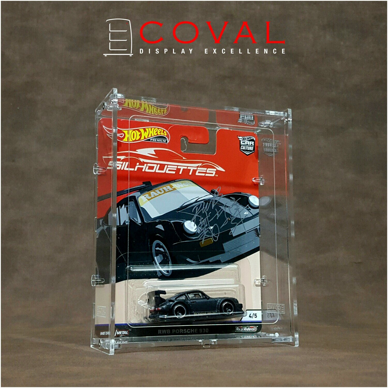 COVAL HDW-101 Acrylic Display Case for Single Wide Premium Carded Hot Wheels  with Front Vertical Door