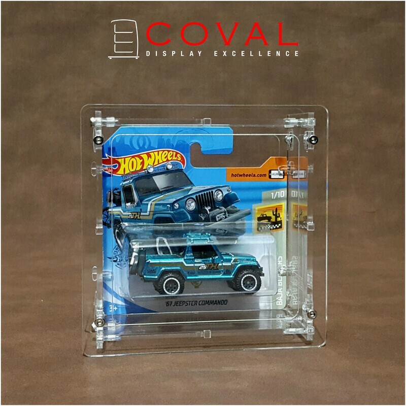 COVAL HDS-101 Acrylic Display Case for Carded Short Card Hot Wheels 