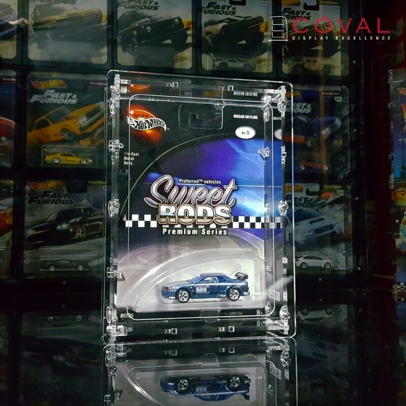 HSR-101 Acrylic Display Case for Single Carded Sweet Rods Premium Hot Wheels