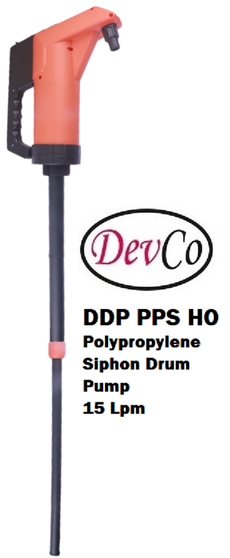 Polypropylene Siphon Drum Pump DDP PPS HO 3/4"