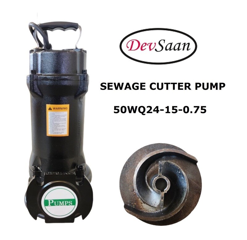 Sewage Cutter Pump 50WQ24-15-0.75 Pompa Celup Air Kotor