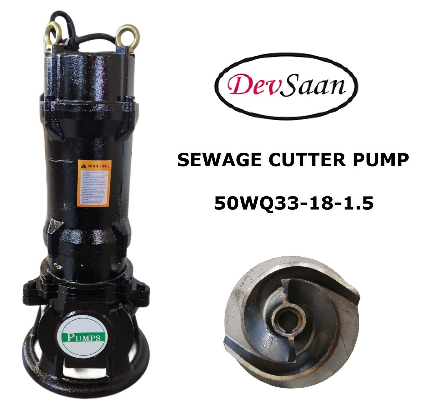 Sewage Cutter Pump 50WQ33-18-1.5 Pompa Celup Air Kotor