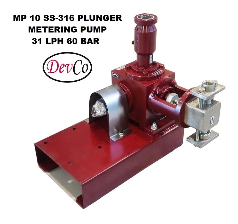Pompa Dosing MP13160 SS-316 Plunger Metering Pump 31 LPH 60 Bar