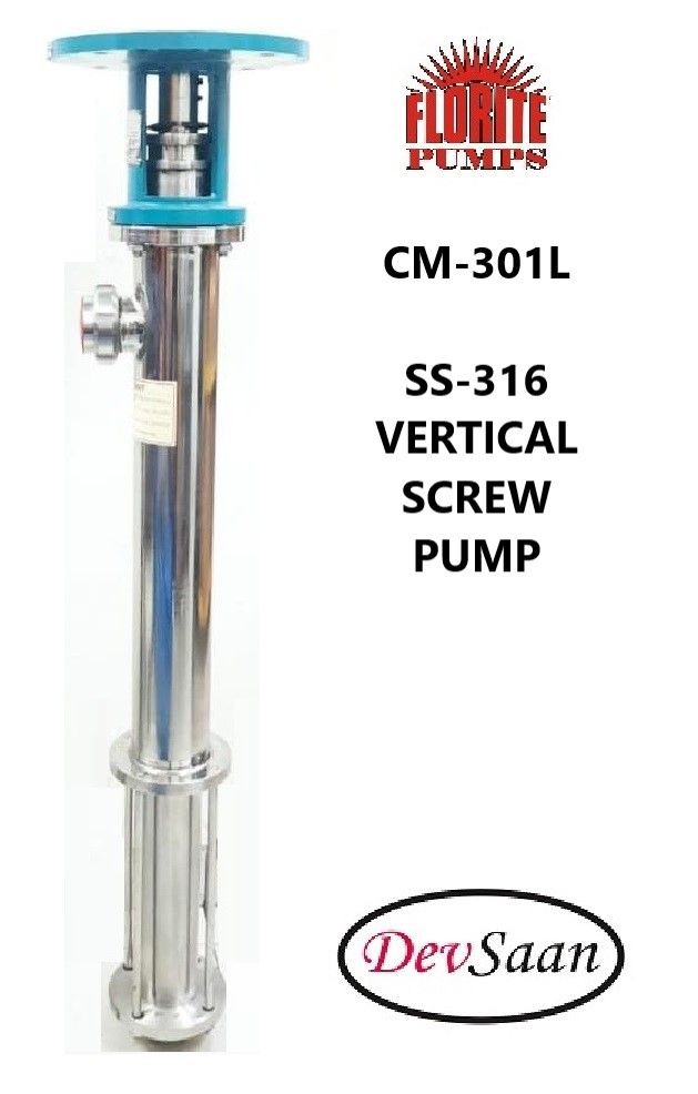 SS-316 Vertical screw pump CM-301L Pompa ulir vertikal