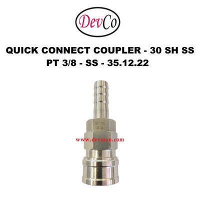 30 SH SS Quick Connect Coupler - PT 3/8