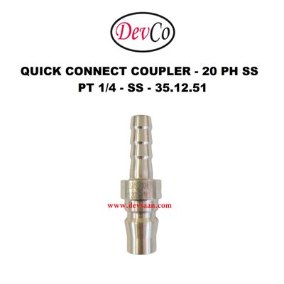 20 PH SS Quick Connect Coupler - PT 1/4