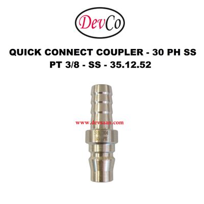 30 PH SS Quick Connect Coupler - PT 3/8