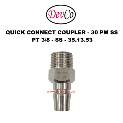 30 PM SS Quick Connect Coupler - PT 3/8