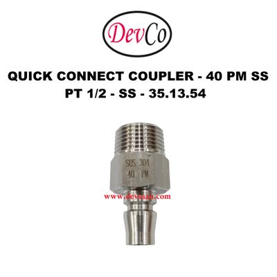 40 PM SS Quick Connect Coupler - PT 1/2