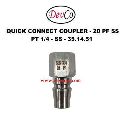 20 PF SS Quick Connect Coupler - PT 1/4