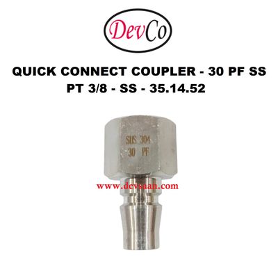 30 PF SS Quick Connect Coupler - PT 3/8