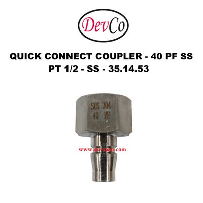40 PF SS Quick Connect Coupler - PT 1/2