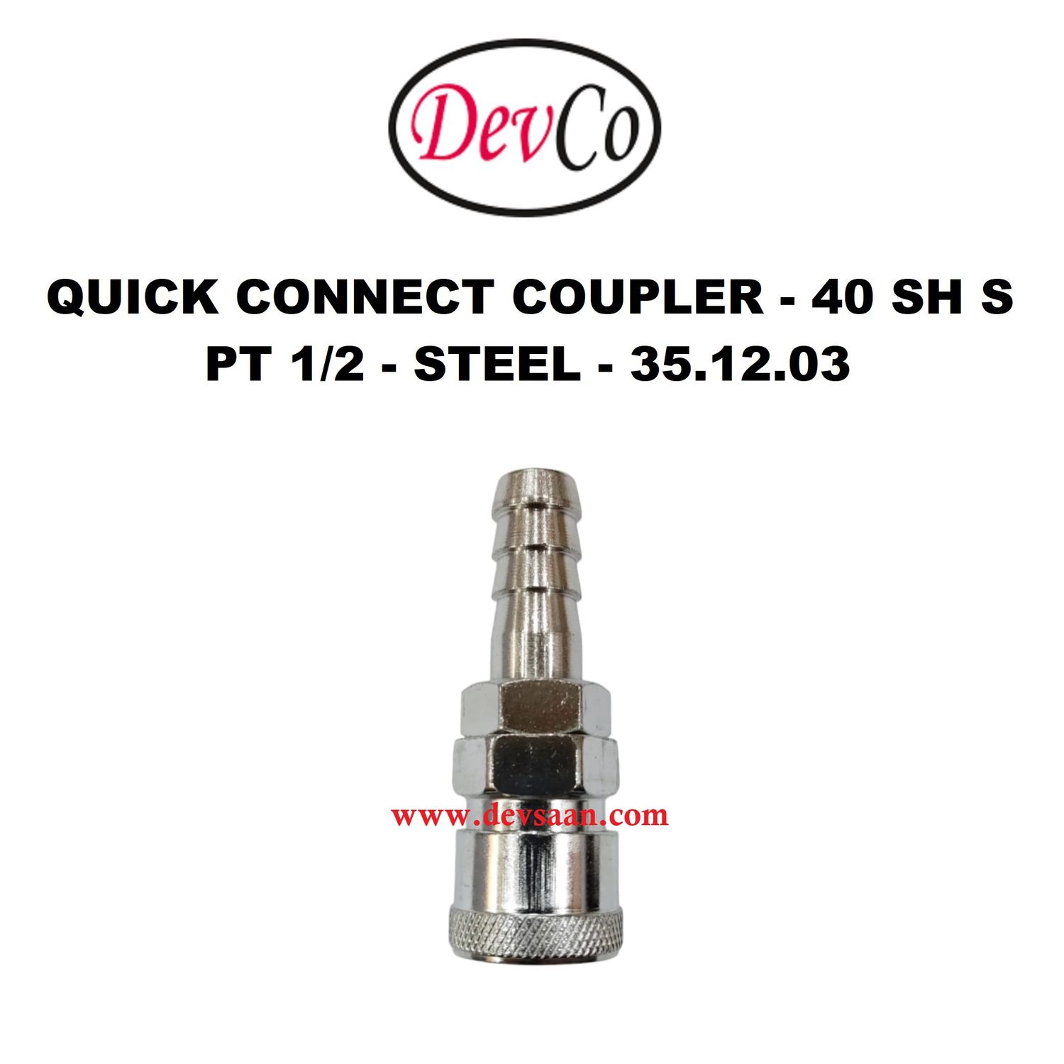 40 SH S Quick Connect Coupler - PT 1/2