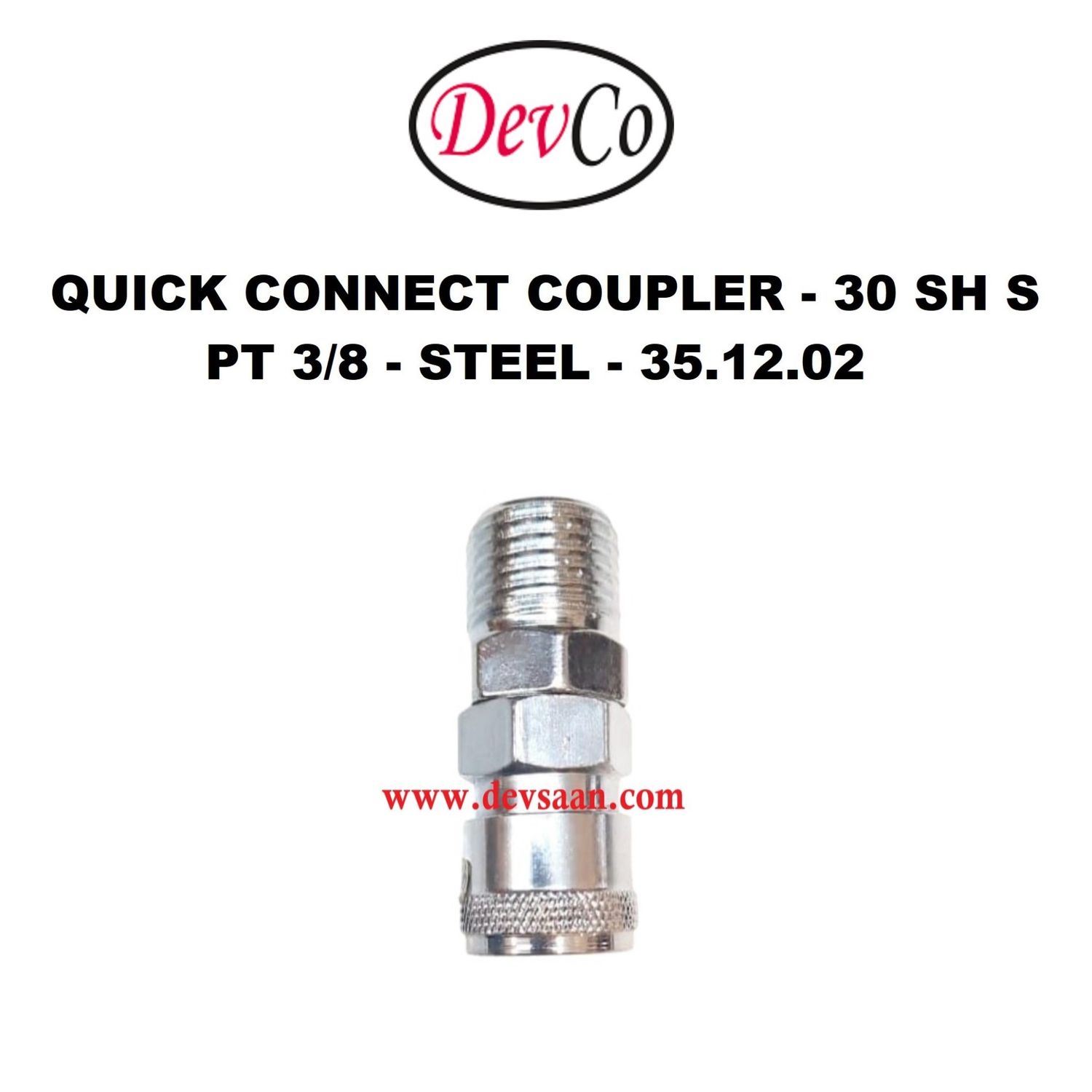 30 SH S Quick Connect Coupler - PT 3/8