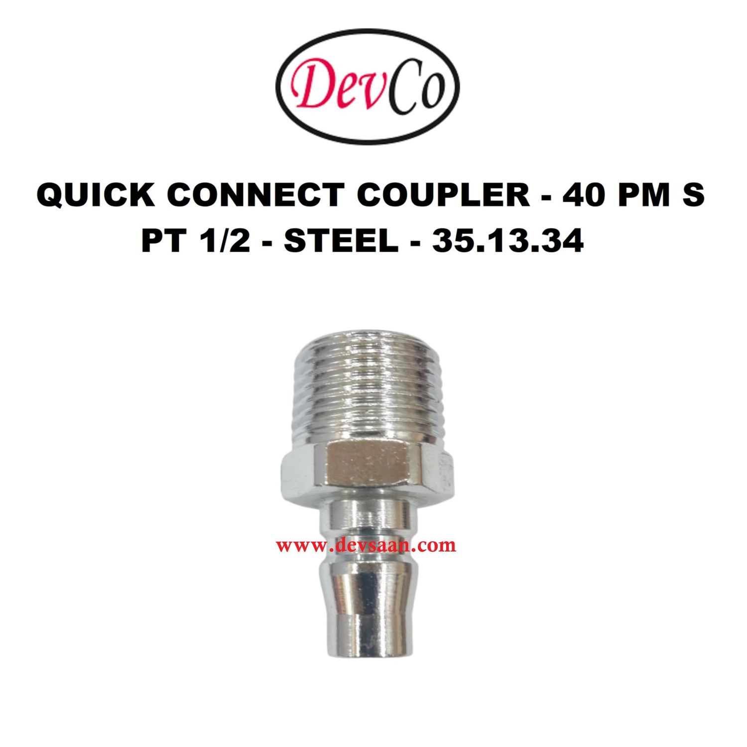 40 PM S Quick Connect Coupler - PT 1/2