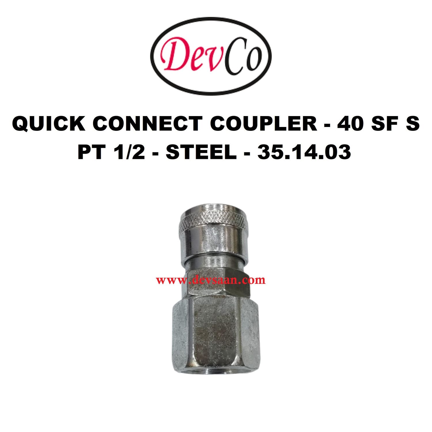 40 SF S Quick Connect Coupler - PT 1/2