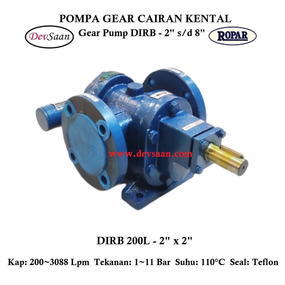 Gear Pump Rotari DIRB 200L Pompa Roda Gigi