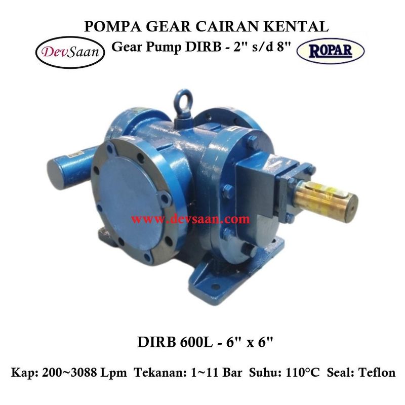 Gear Pump Rotari DIRB 600L Pompa Roda Gigi