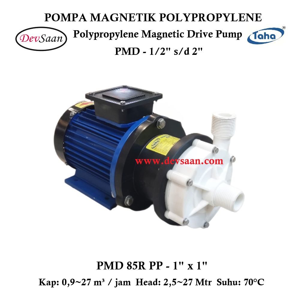 Polypropylene Magnetic Drive Pump PMD-85R Pompa Magnetik
