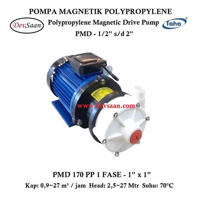 Polypropylene Magnetic Drive Pump PMD-170 Pompa Magnetik