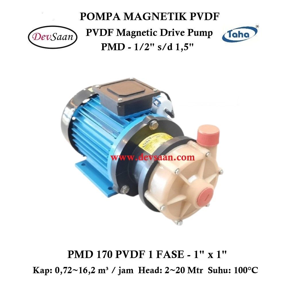 PVDF Magnetic Drive Pump PMD-170 Pompa Magnetik