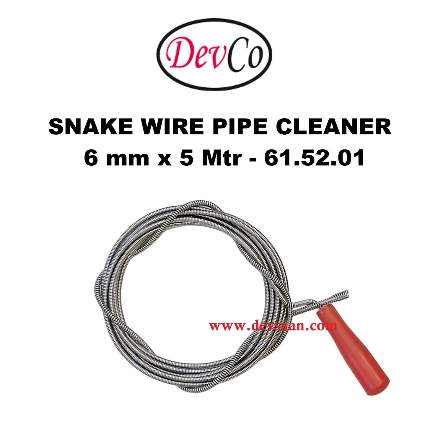 Snake Wire Pipe Cleaner 6 mm x 5 Mtr - IMPA 61 52 01