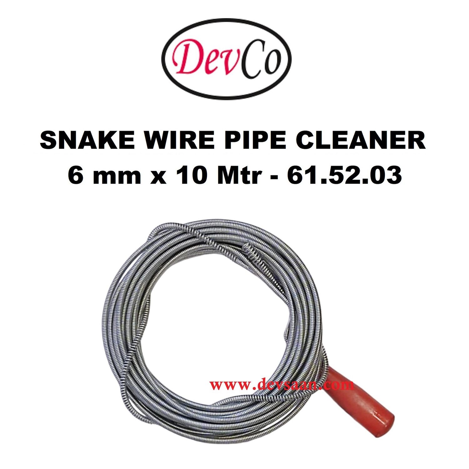 Snake Wire Pipe Cleaner 6 mm x 10 Mtr - IMPA 61 52 03