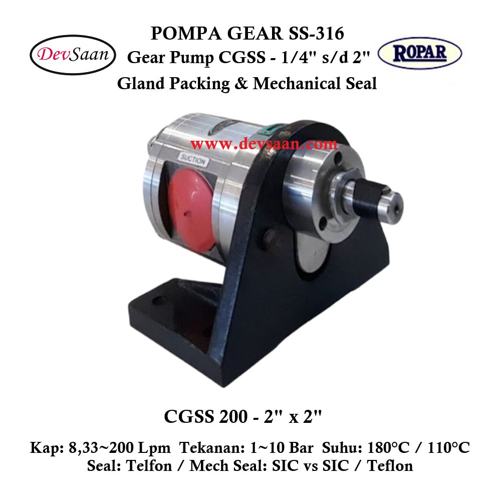 Gear Pump CGSS 200 (GP) Pompa Roda Gigi