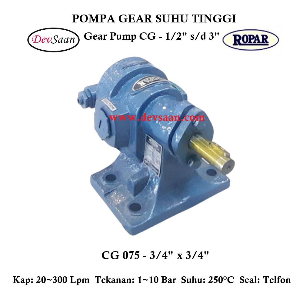 Gear Pump Helikal CG 075 Pompa Roda Gigi